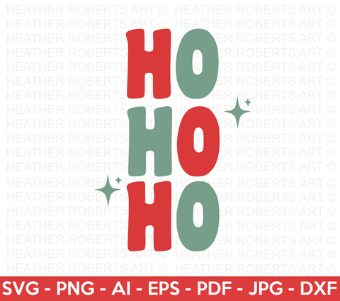 Ho Ho Ho Retro SVG