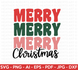 Merry Christmas Retro SVG