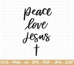 Peace Love Jesus SVG