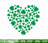 Heart Clover Leaf SVG