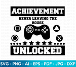 Achievement Unlocked Gamer SVG