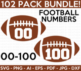 Football Numbers SVG Bundle
