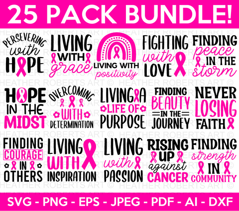 Cancer Awareness SVG Bundle