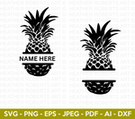 Pineapple Split Monogram SVG