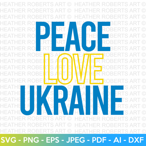 Peace Love Ukraine SVG