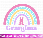 Grandma Easter Rainbow SVG