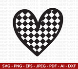 Checkered Heart SVG