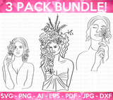 Line Art Women SVG Bundle