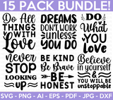 Inspirational Quotes SVG Bundle