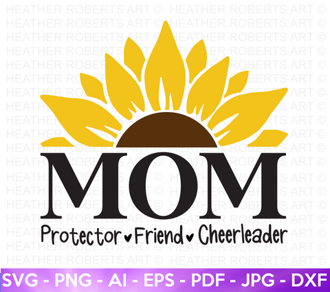 Mom Sunflower SVG