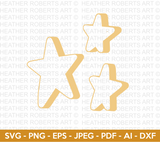 3D Stars SVG