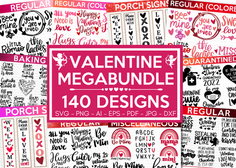 VALENTINE MEGA BUNDLE, 140 Designs