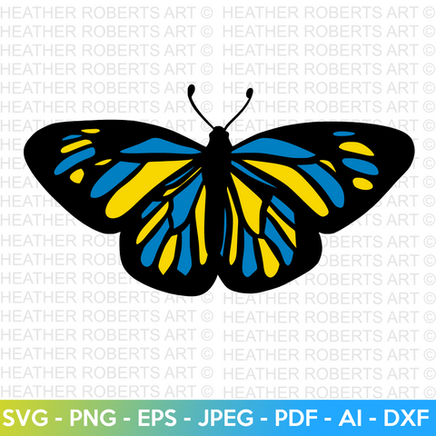 Butterfly for Ukraine SVG