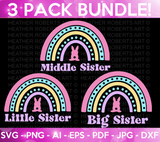 Sister Easter Rainbow SVG Bundle