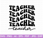 Retro Teacher SVG