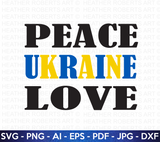 Peace Love Ukraine SVG