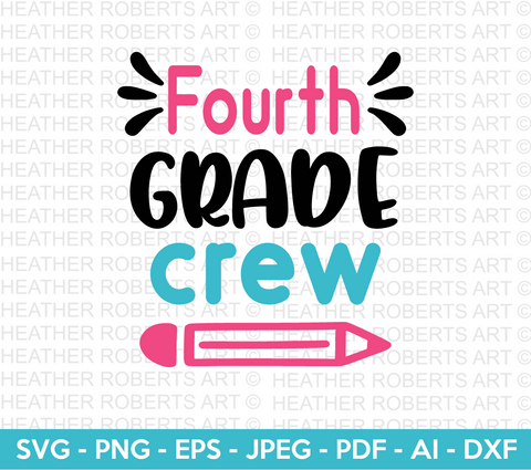 Fourth Grade Crew Svg