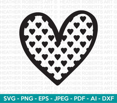 Hearts Filled Heart SVG