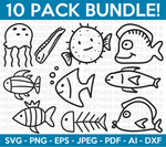 Fish Doodle SVG Bundle