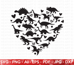 Dinosaur Heart SVG