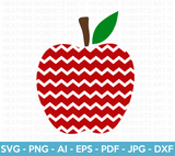 Chevron Patterned Apple SVG