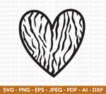 Tiger Pattern Heart SVG