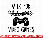 V is for Video Games SVG