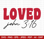 John 3:16 Retro Svg