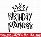 Birthday Princess SVG
