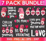 Valentine Gnomes Quotes SVG Bundle