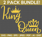 King and Queen SVG Bundle