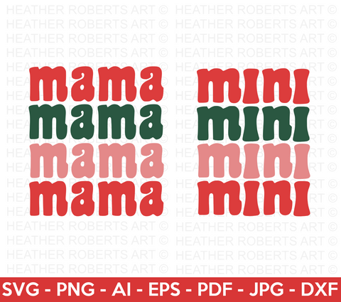 Mama and Mini Retro SVG