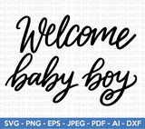 Welcome Baby Boy SVG
