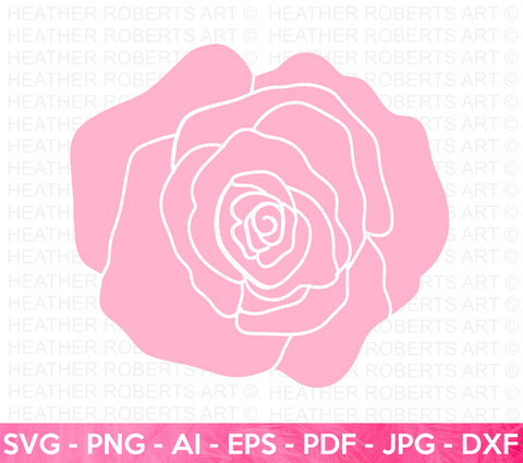 Rose Flower And Scissor, Monogram Frame, Barber Free Svg File - SVG Heart