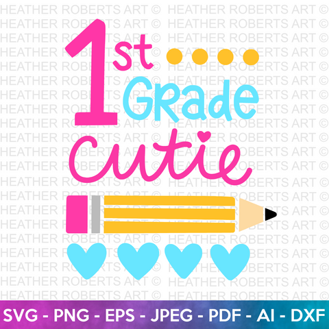 First Grade Cutie SVG