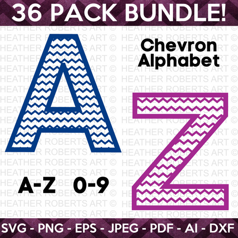 Chevron Alphabet Monograms