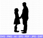 Father Daughter Silhouette SVG