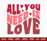 All You Need is Love Retro Svg