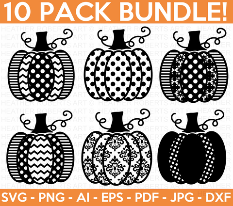 Pumpkin Patterns SVG Bundle