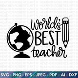 Worlds Best Teacher SVG