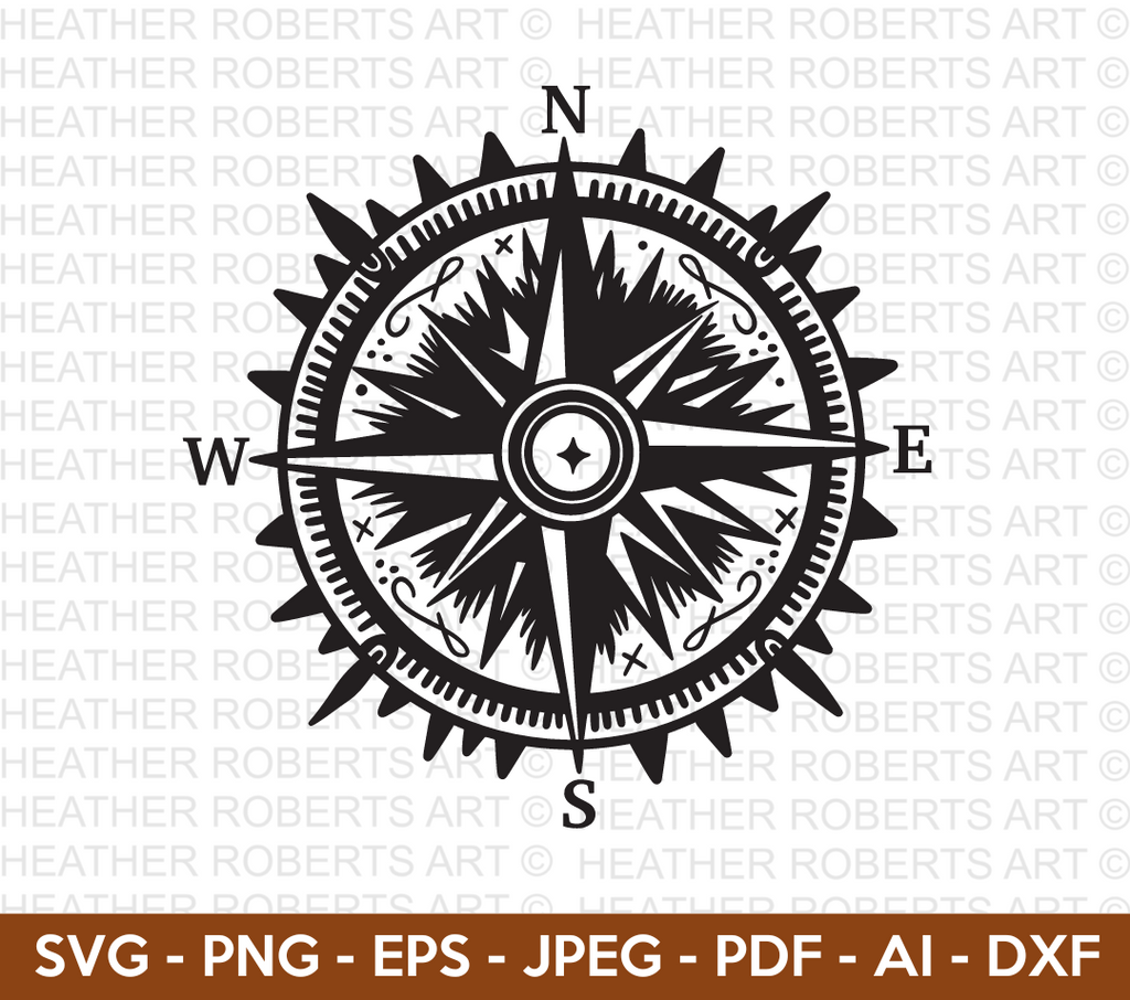 Compass Svg Format Compass Svg – Heather Roberts Art