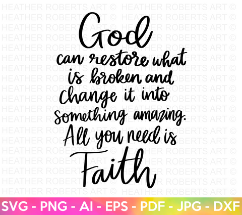 All You Need is Faith SVG