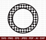 Checkered Circle Ring Svg