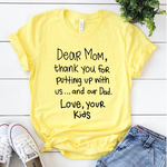 Dear Mom SVG, Mom Shirt SVG