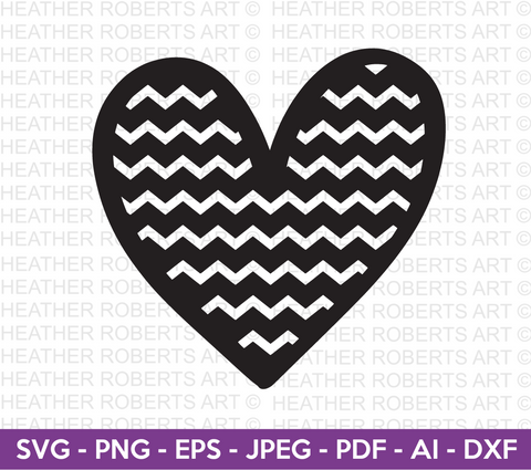 Zigzag Pattern Heart SVG