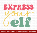 Express Your Elf Retro SVG