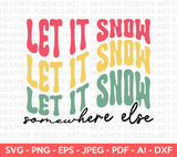 Let It Snow Retro SVG