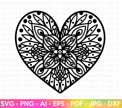 Misc. SVG Files – Tagged mandala cut file – Heather Roberts Art