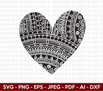 Mandala Pattern Heart SVG