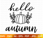 Hello Autumn SVG